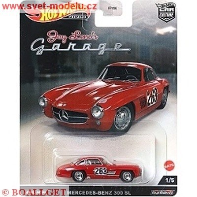 AUTÍČKO HOTWHEELS PREMIUM CAR CULTURE JAY LENOS GARAGE MERCEDES-BENZ 300 SL