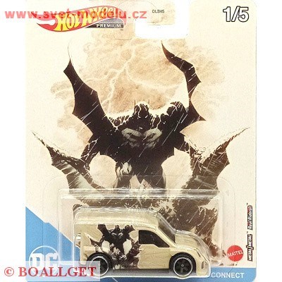 AUTÍČKO HOTWHEELS PREMIUM BATMAN FORD TRANSIT CUSTOM CONNECT 2009
