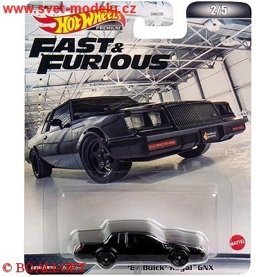 AUTÍČKO HOTWHEELS PREMIUM FAST & FURIOUS BUICK REGAL GNX 1987