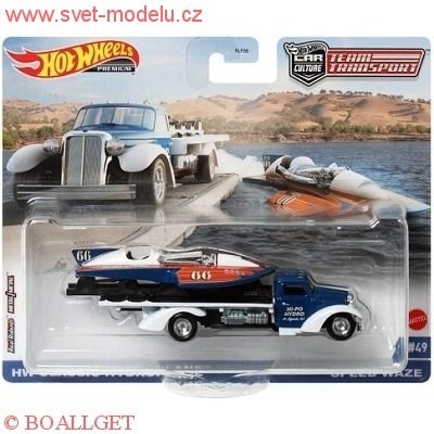 AUTÍČKO HOTWHEELS TEAM TRANSPORT HW CLASSIC HYDROPLANE SPEED WAZE