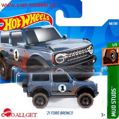 AUTÍČKO HOTWHEELS MUD STUDS FORD BRONCO 2021