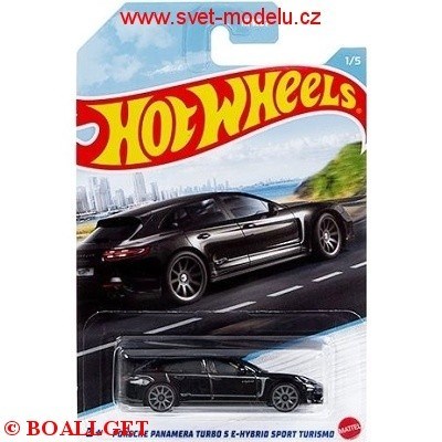 AUTÍČKO HOTWHEELS LUXURY SEDAN PORSCHE PANAMERA TURBO S E-HYBRYD SPORT TURISMO BLACK