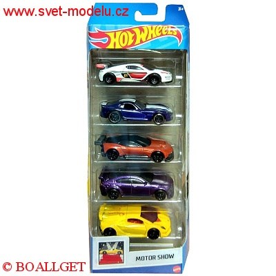 HOTWHEELS AUTÍČKA 5-PACK MOTOR SHOW