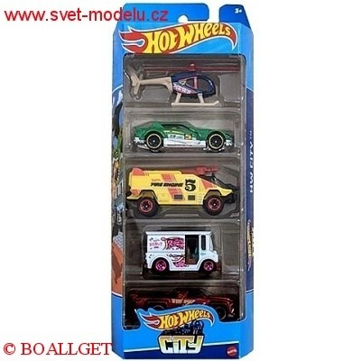 HOTWHEELS AUTÍČKA 5-PACK CITY