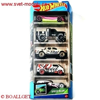 HOTWHEELS AUTÍČKA 5-PACK SPEED BLUR