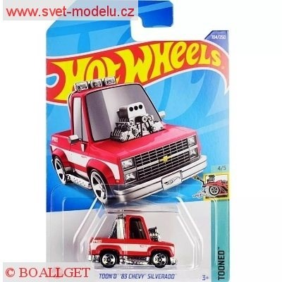 AUTKO HOT WHEELS TOONED HHF50 TOOND CHEVY SILVERADO 1983 RED