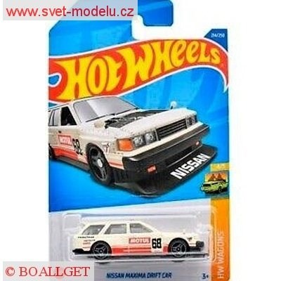 AUTÍČKO HOT WHEELS HW WAGONS HHF55 NISSAN MAXI DRIFT CAR WHITE