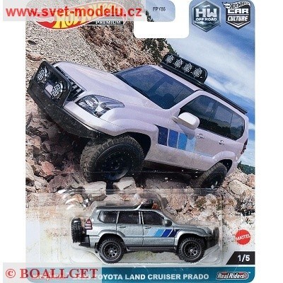 AUTÍČKO HOT WHEELS PREMIUM OFF ROAD HKC70 TOYOTA LAND CRUISER PRADO 2005