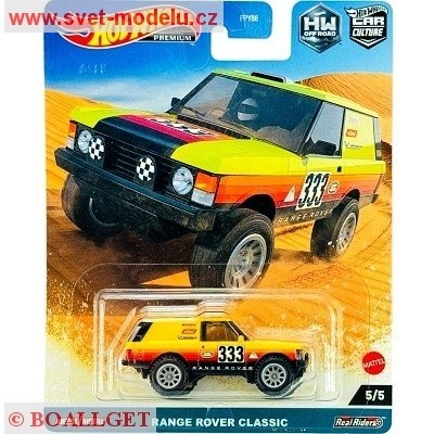 AUTÍČKO HOT WHEELS PREMIUM OFF ROAD HKC71 RANGE ROVER CLASSIC YELLOW