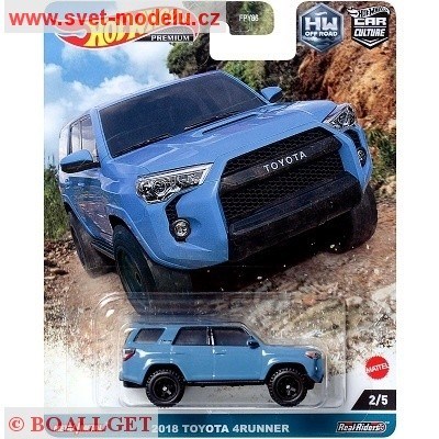 AUTÍČKO HOT WHEELS PREMIUM OFF ROAD HKC73 TOYOTA 4RUNNER 2018 BLUE