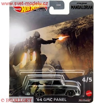 AUTÍČKO HOTWHEELS PREMIUM STAR WARS THE MANDALORIAN GMC PANEL 1964