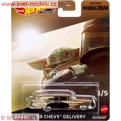 AUTÍČKO HOTWHEELS PREMIUM STAR WARS THE MANDALORIAN CHEVY DELIVERY 1959