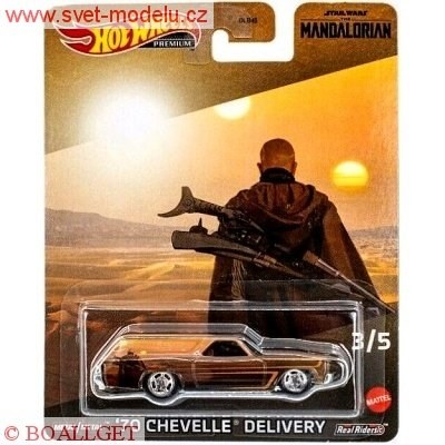 AUTÍČKO HOTWHEELS PREMIUM STAR WARS THE MANDALORIAN CHEVELLE DELIVARY 1970