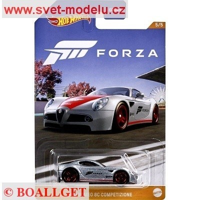 AUTÍČKO HOT WHEELS FORZA HLK24 ALFA ROMEO 8C COMPETIZIONE SILVER