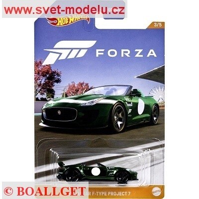AUTÍČKO HOT WHEELS FORZA HLK27 JAGUAR F-TYPE PROJECT 7 2015 GREEN