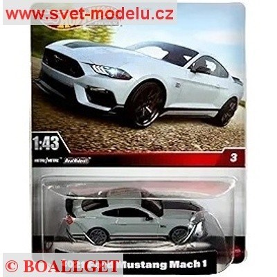 AUTÍČKA HOT WHEELS PREMIUM HMD45 FORD MUSTANG MACH 1 2021 GREY