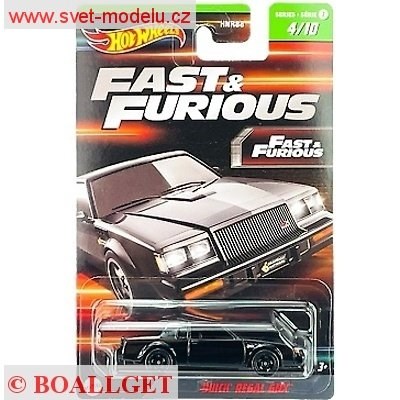 AUTÍČKO HOT WHEELS FAST & FURIOUS RYCHLE A ZBĚSILE HNT04 DODGE REGAL GNX BLACK