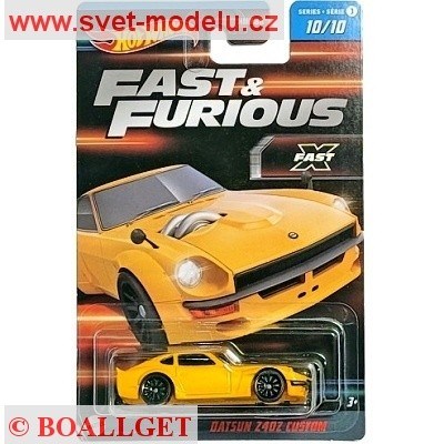 AUTÍČKO HOT WHEELS FAST & FURIOUS RYCHLE A ZBĚSILE HNT20 DATSUN 240Z CUSTOM ORANGE