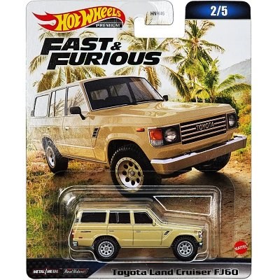 AUTÍČKO HOT WHEELS PREMIUM HNW53 FAST & FURIOUS RYCHLE A ZBĚSILE TOYOTA LAND CRUISER FJ60