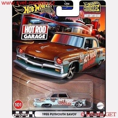 Autíčko HOT WHEELS PREMIUM BOULEVARD HRT58 PLYMOUNT SAVOY 1955