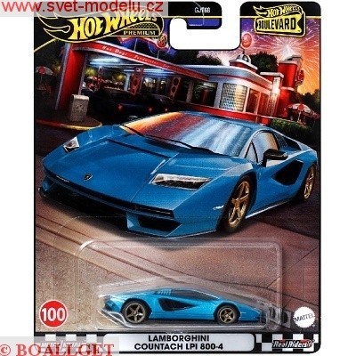 Autíčko HOT WHEELS PREMIUM BOULEVARD HRT70 Lamborghini Countach LPI 800-4  blue