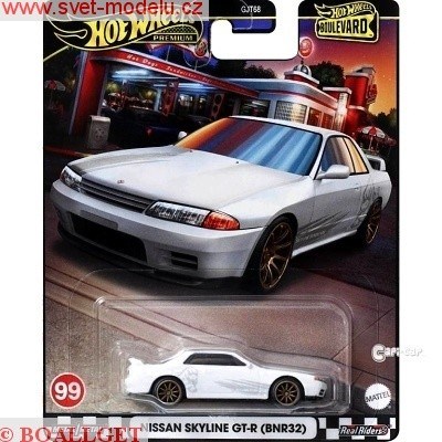 Autko HOT WHEELS PREMIUM BOULEVARD HRT74 Nissan Skyline GT-R BNR32 white