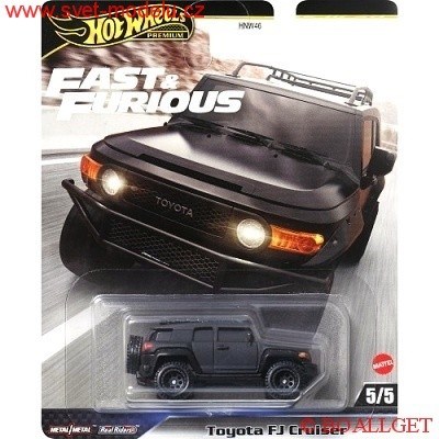 AUTÍČKO HOT WHEELS PREMIUM FAST & FURIOUS RYCHLE A ZBĚSILE HRT99 TOYOTA FJ CRUISER BLACK