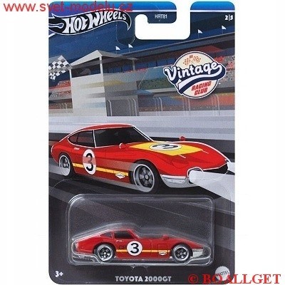 AUTÍČKO HOT WHEELS VINTAGE RACING CLUB HRV07 TOYOTA 2000GT RED