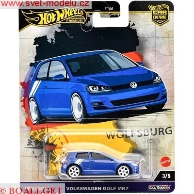 Autíčko HOT WHEELS PREMIUM HRV79 CAR CULTURE Volkswagen Golf Mk.7 blue