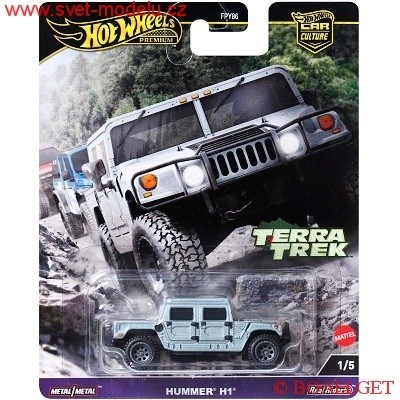 Autko HOT WHEELS PREMIUM TERRA TREK HRV90 HUMMER H1 SILVER