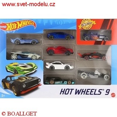 HOTWHEELS AUTÍČKA 9-PACK RŮZNÉ DRUHY