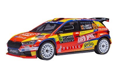 KODA FABIA RALLY2 #25 P. LOPEZ - D. L. VASQUEZ RALLY MONTE CARLO 2024