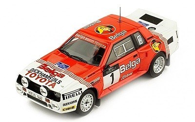 TOYOTA CELICA TWINCAM TURBO TA64 #1 J. KANKKUNEN-F. GALLAGER HASPENGOUW RALLY 1985