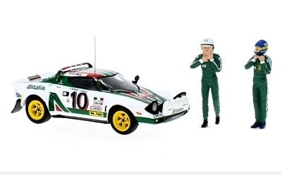 LANCIA STRATOS HF #10 MUNARI / MANUCCI WINNER RALLY MONTE CARLO 1976 w/ FIGURES