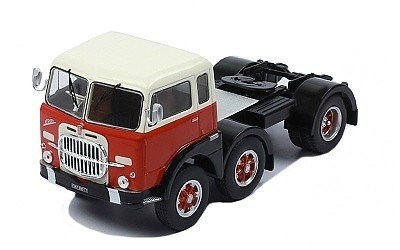 TAHAČ NÁVĚSŮ FIAT 690 T1 1962 RED AND WHITE