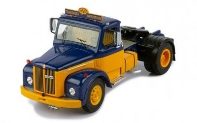 TAHAČ NÁVĚSŮ SCANIA 110 SUPER 1953 BLUE AND YELLOW