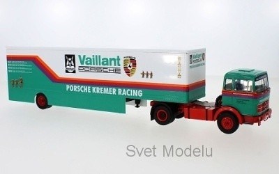 TAHAČ MARCEDES-BENZ LPS 1632 PORSCHE KREMER RACING TRANSPORTER 1981