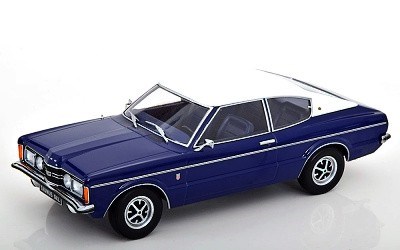 FORD TAUNUS GXL COUPE 1971 DARK BLUE / VINYL ROOF WHITE