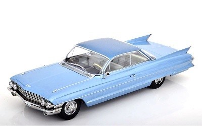 CADILLAC DEVILLE SERIES 62 COUPE 1961 LIGHT BLUE METALLIC