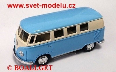 VOLKSWAGEN BUS 1962 BLUE PULL-BACK