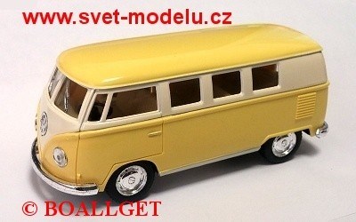 VOLKSWAGEN BUS 1962 YELLOW PULL-BACK