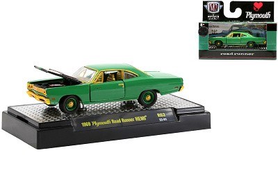 PLYMOUTH ROAD RUNNER HEMI CHASE 1969 GREEN / GOLD