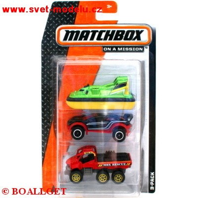 AUTÍČKO MATCHBOX 3-PACK