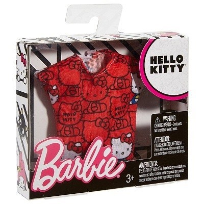 BARBIE OBLEČKY TOP HELLO KITTY RED