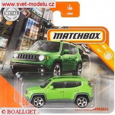 AUTÍČKO MATCHBOX JEEP RENEGADE 2019