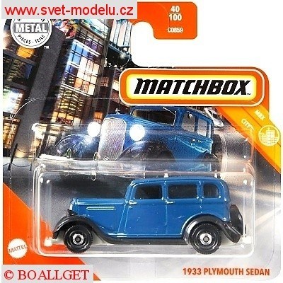 AUTÍČKO MATCHBOX PLYMOUTH SEDAN 1933