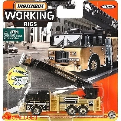 AUTÍČKO MATCHBOX WORKING RIGS PIERCE VELOCITY AERIAL PLATFORM FIRE TRUCK
