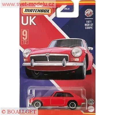 AUTÍČKO MATCHBOX UK MGB GT COUPE 1971