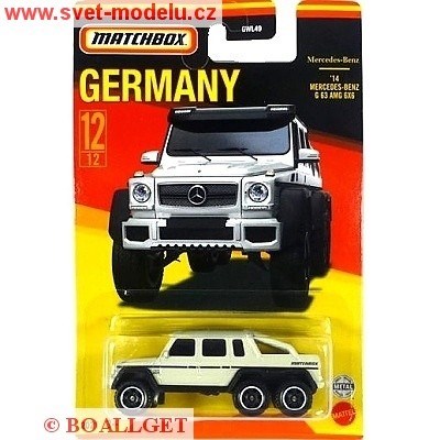 AUTÍČKO MATCHBOX GERMANY MERCEDES-BENZ  G 63 AMG 6x6 2014