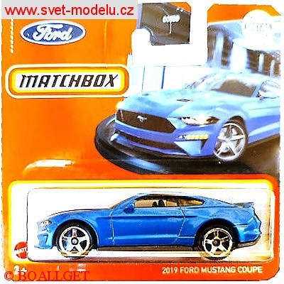 AUTÍČKO MATCHBOX FORD MUSTANG COUPE 2019